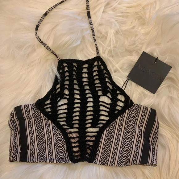 ACACIA NWT Panama Crochet Polynesia Bikini Top - Picture 3 of 7